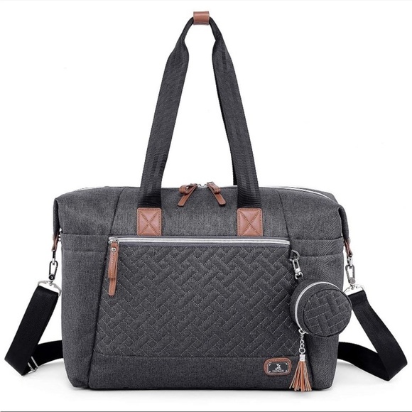 Dikaslon Baby Large Bag Tote Boy Girls Dark Grey Multi Pocket Bag Multi Pocket - Picture 1 of 9